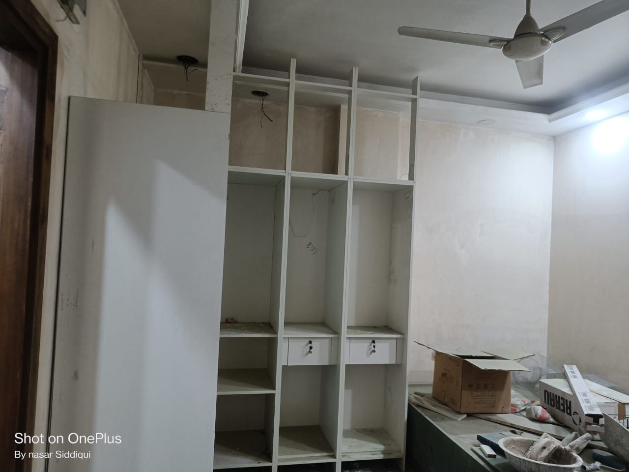 Structural wall remodeling in progress